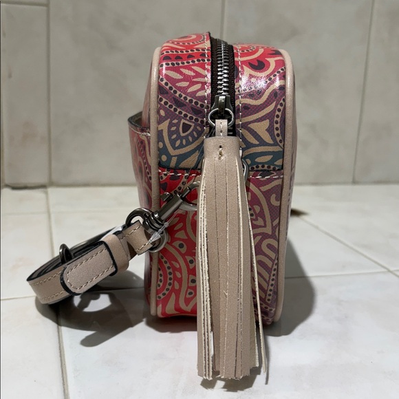 Patricia Nash Josie Leather Crossbody Bag in Greek Ombré Print - Picture 9 of 13